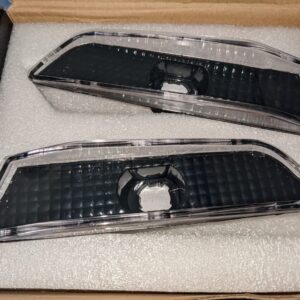 Black Housing For 03-07 Infiniti G35 Coupe Clear Lens Bumper Side Marker Lights