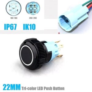 22mm Red LED Push Button Switch