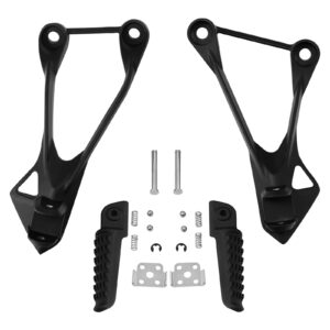 Passenger Footpegs Footrests Fit For Kawasaki Ninja ZX6R 2005-2008 07 Sand Black
