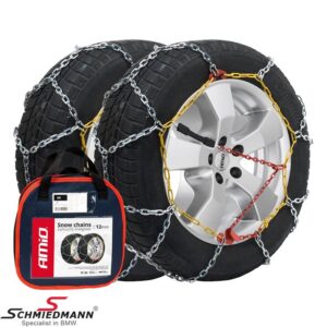 KN-90 12mm Car Snow Chains - Pair in Carry Case